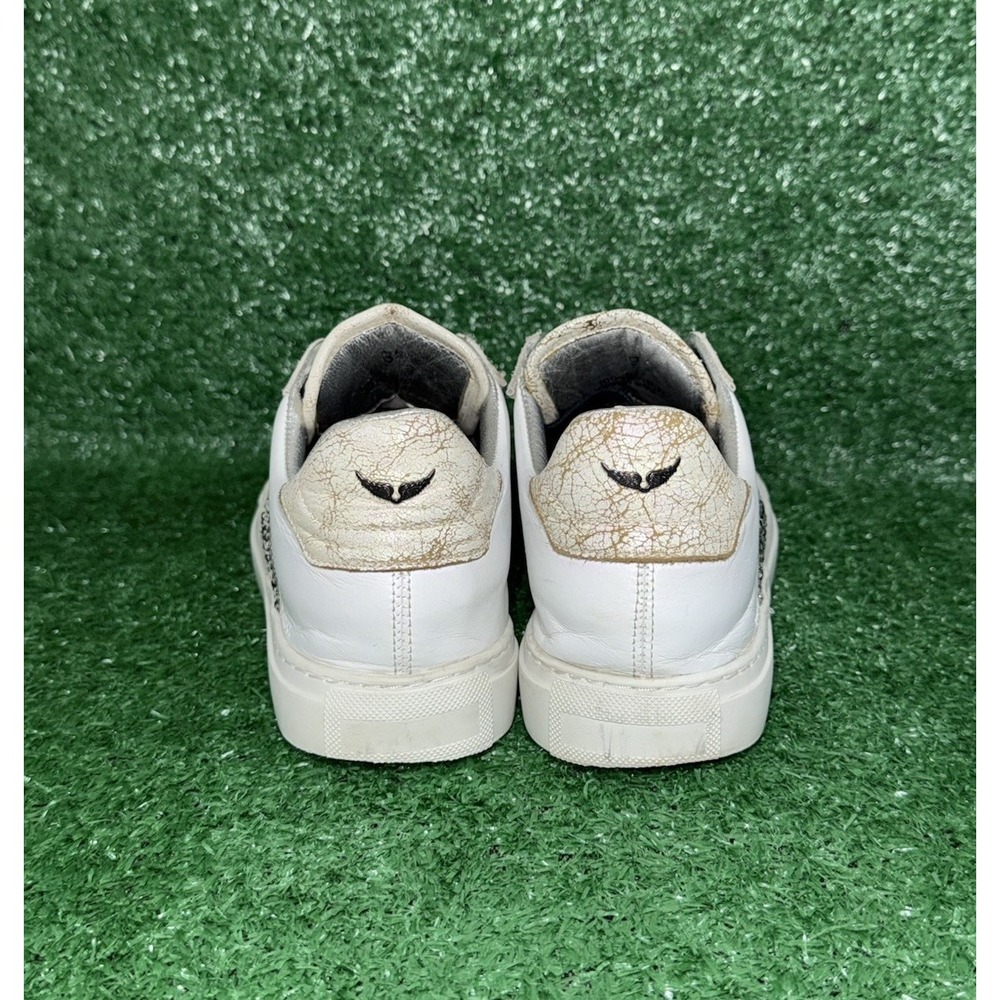 ZADIG & VOLTAIRE ZV1747 Low-Top Glittery Sparkle Sneakers Womens Size 8 US 39 EU - Picture 6 of 10